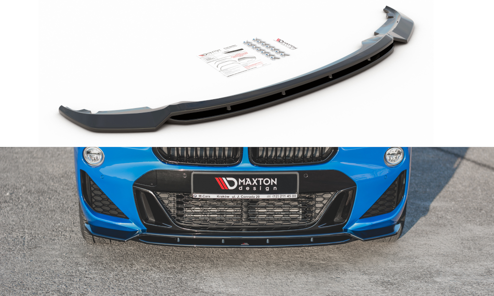 Image of Front Splitter For BMW X2 F39 M-Pack - Gloss Black