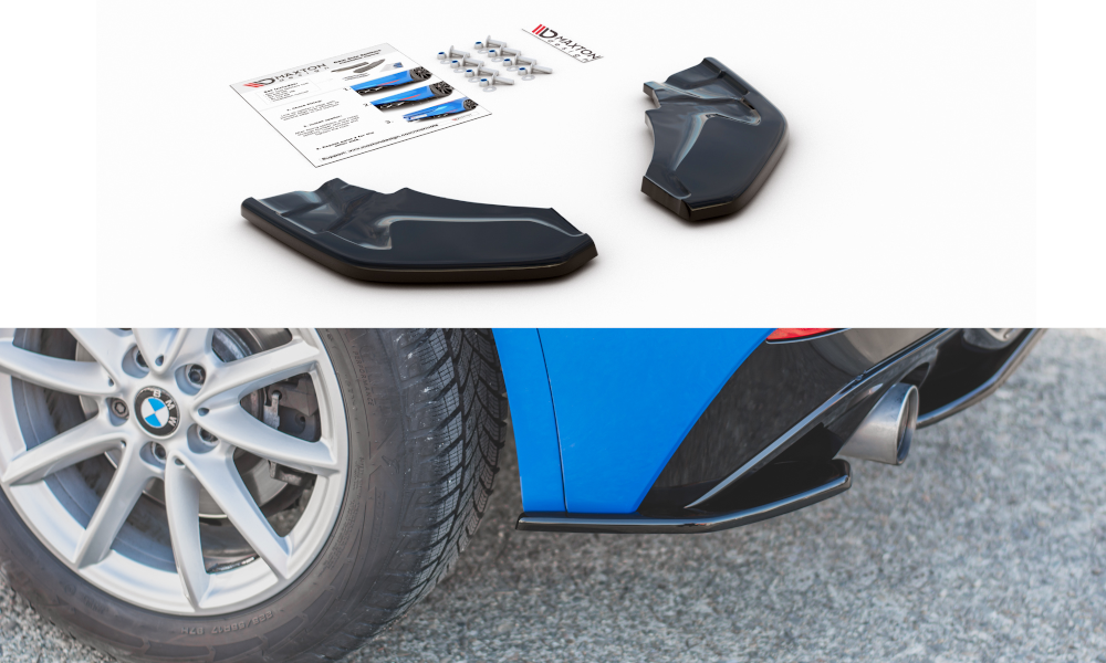 Image of Rear Side Splitters For BMW X2 F39 M-Pack - Gloss Black
