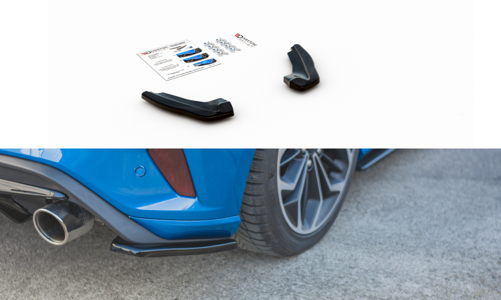 Image of Rear Side Splitters V.1 Ford Focus ST MK4 - Gloss Black