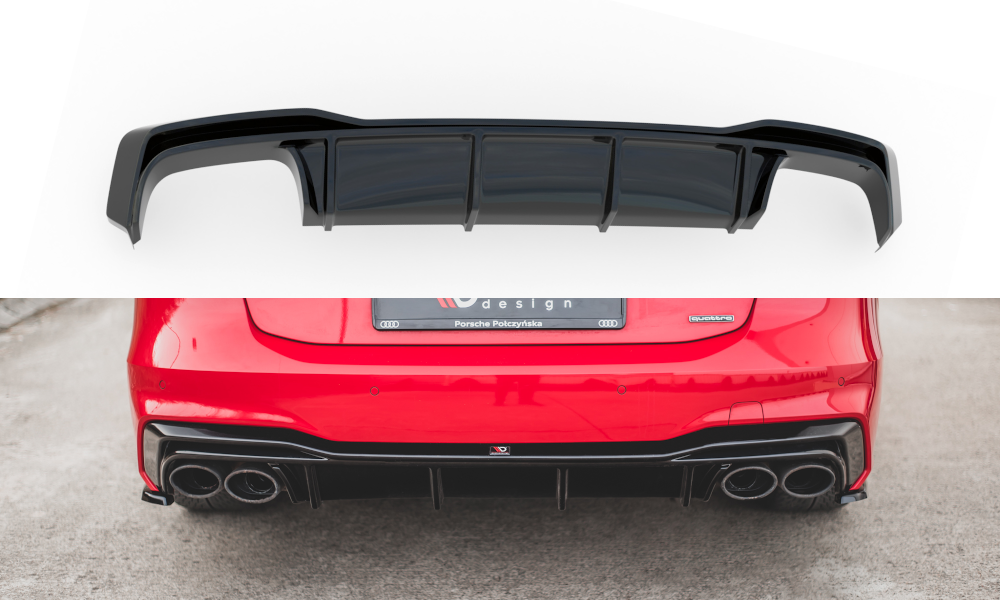 Image of Rear Valance Audi S7 C8 - Gloss Black