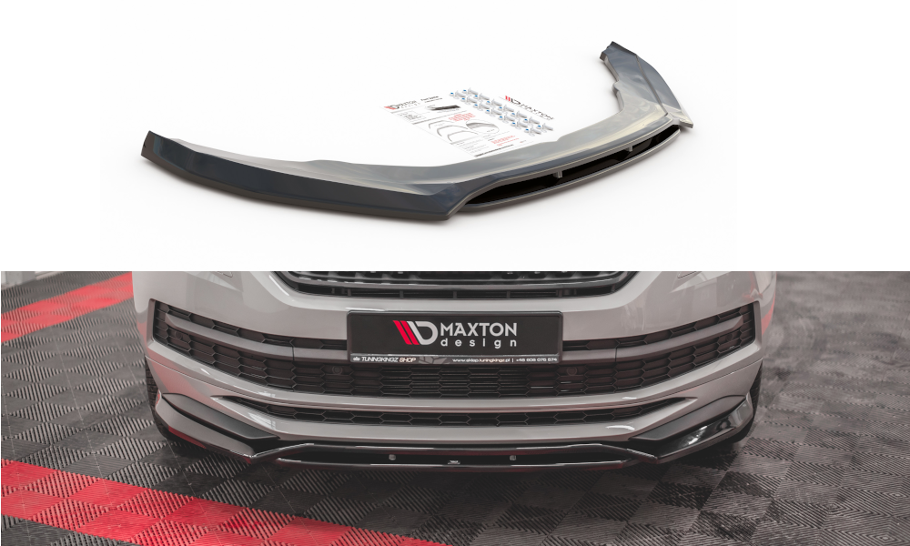 Image of Front Splitter Skoda Kodiaq MK1 Sportline/RS - Gloss Black