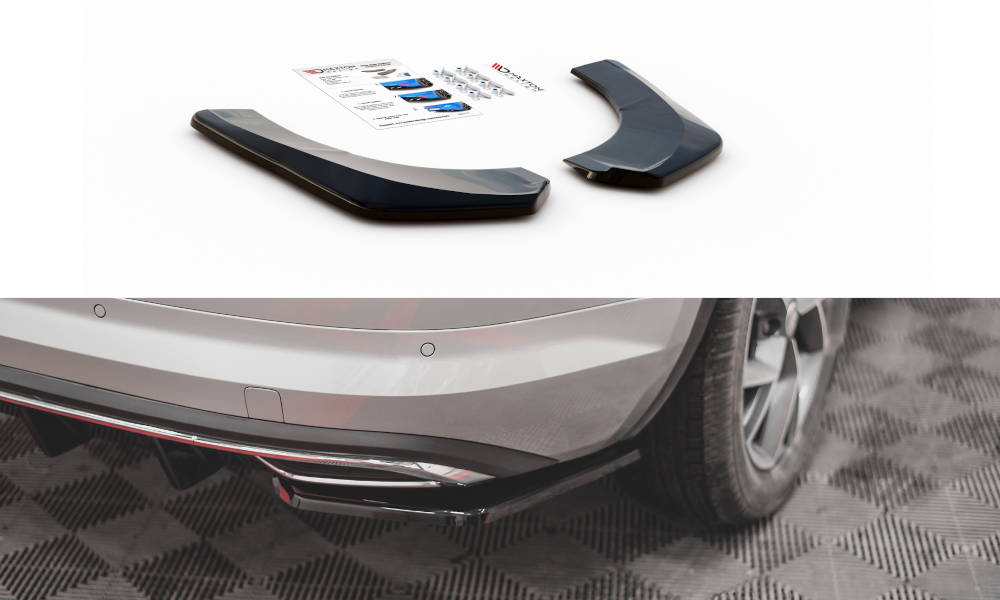 Image of Rear Side Splitters Skoda Kodiaq MK1 Sportline - Gloss Black