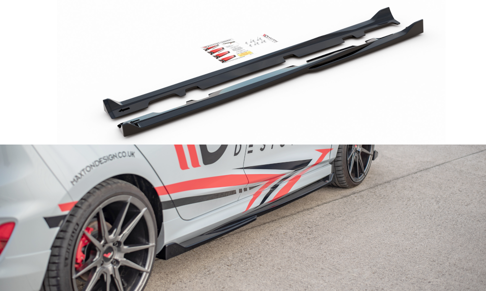 Image of Side Skirts Diffusers V.4 Ford Fiesta MK8 ST / ST-Line-GB