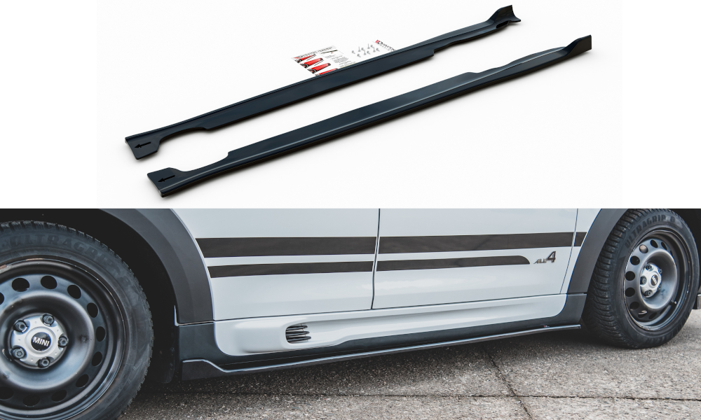 Image of Side Skirts Diffusers Mini Countryman MK1 JCW - Gloss Black