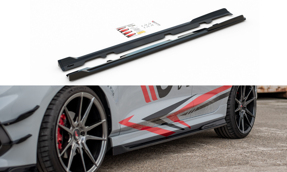 Image of Side Skirts Diffusers V.3 Ford Fiesta MK8 ST / ST-Line-GB