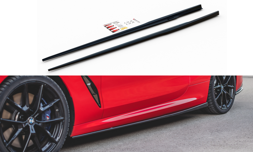 Image of Side Skirts Diffusers BMW 8 Coupe M-Pack G15 - Textured