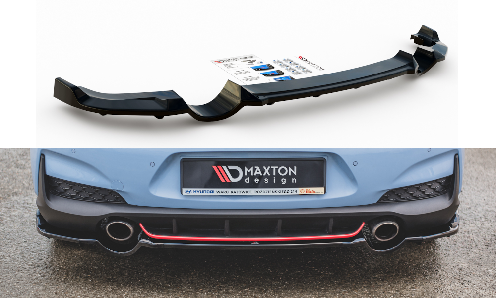 Image of Central Rear Splitter Hyundai I30 N MK3 Hatchback-GB V2