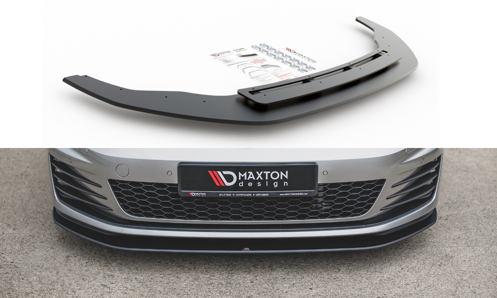 Image of Racing Durability Front Splitter VW Golf 7 GTi - Black