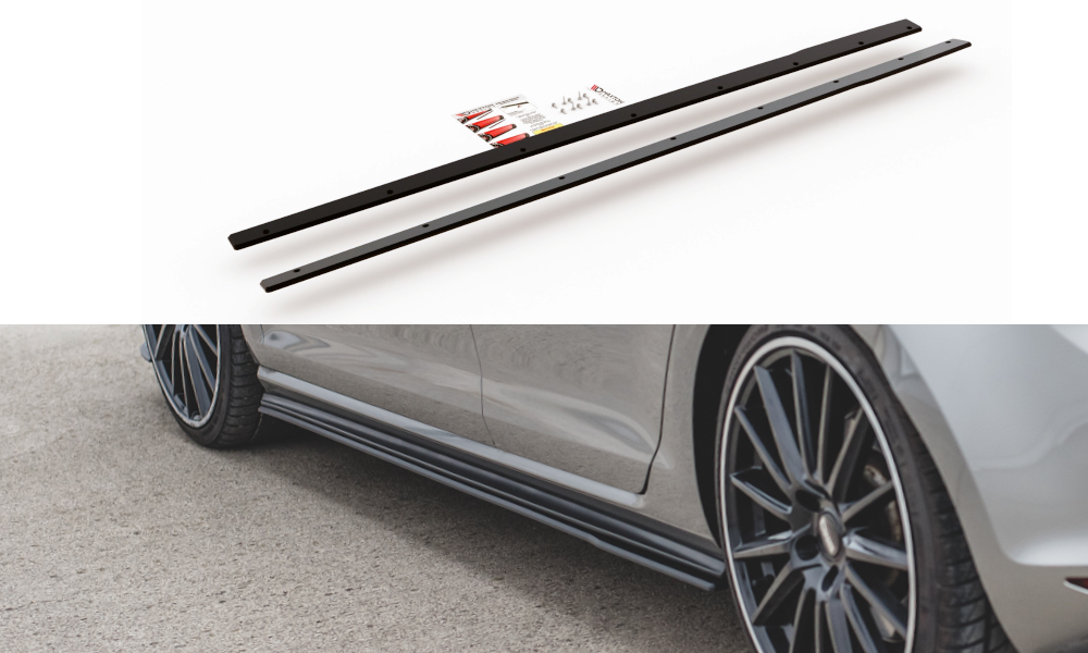 Image of Racing Durability Side Skirts Diffusers VW Golf 7 GTi-Red Li