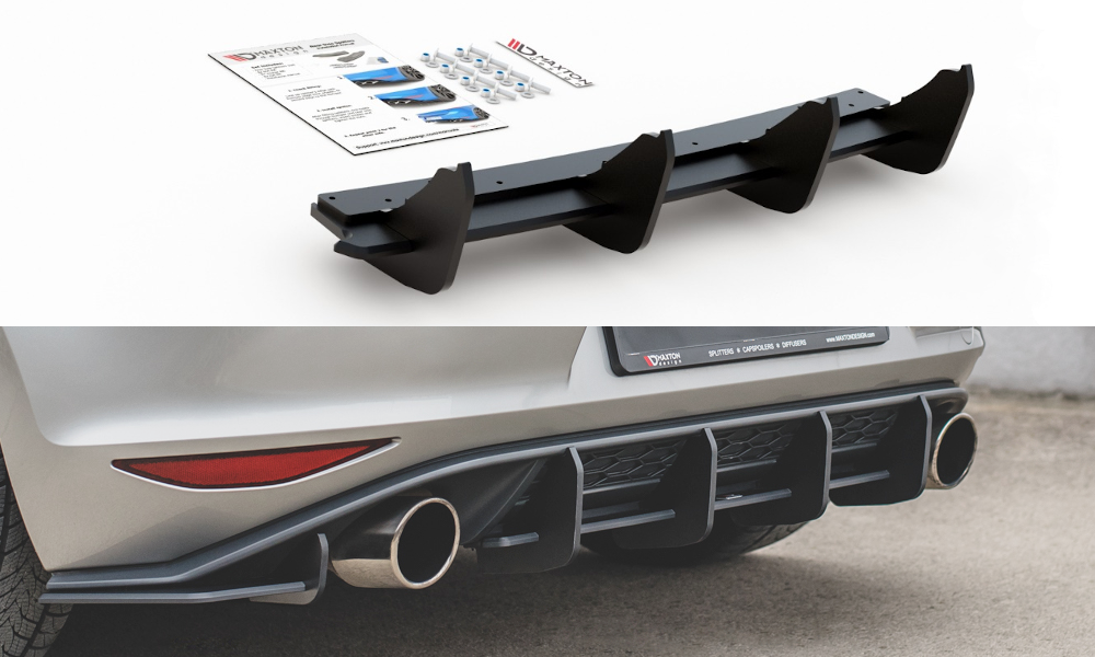 Image of Racing Durability Rear Diffuser V.1 VW Golf 7 GTi - Black