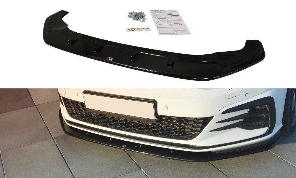 Image of Front Splitter VW Golf VII GTi Facelift V.1 - Gloss Black