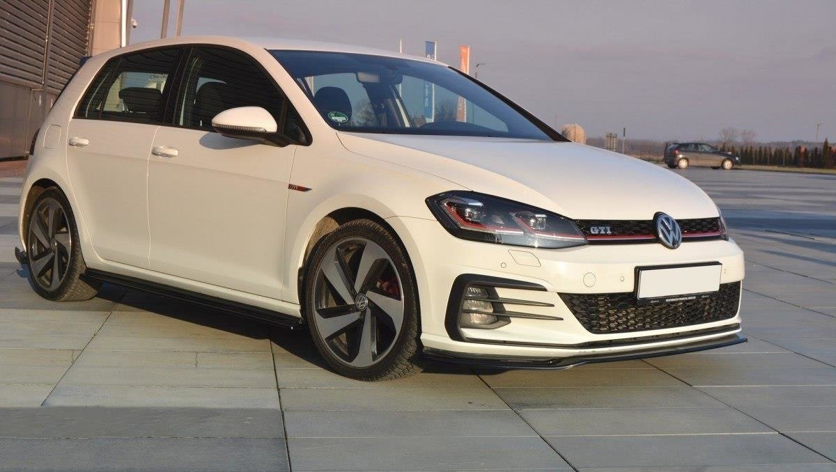 Image of Front Splitter V.2 VW Golf VII GTi Facelift - Gloss Black