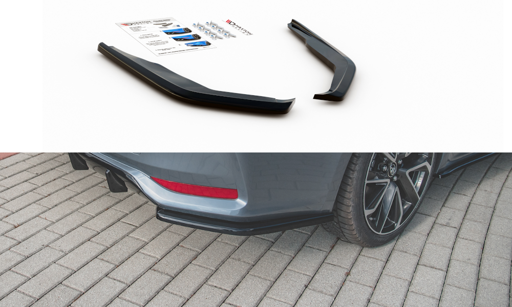 Image of Rear Side Splitters Toyota Corolla XII Sedan - Gloss Black