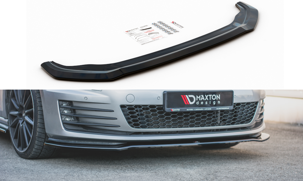 Image of Voorsplitter V.2 VW Golf 7 GTi - Glanzend Zwart