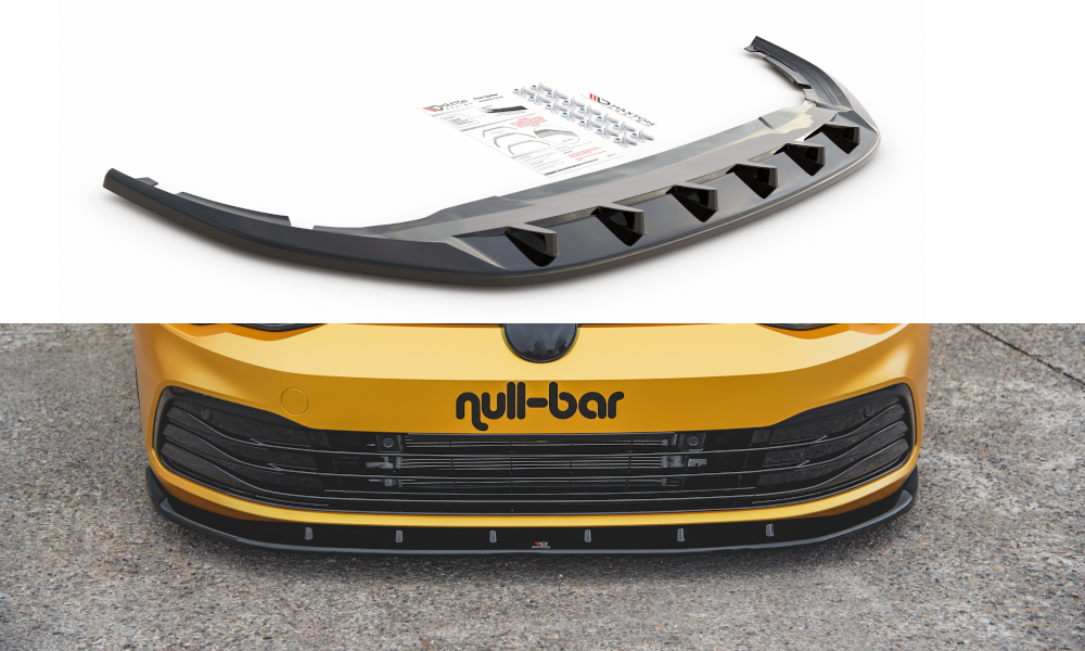 Image of Front Splitter V.1 VW Golf 8 - Gloss Black