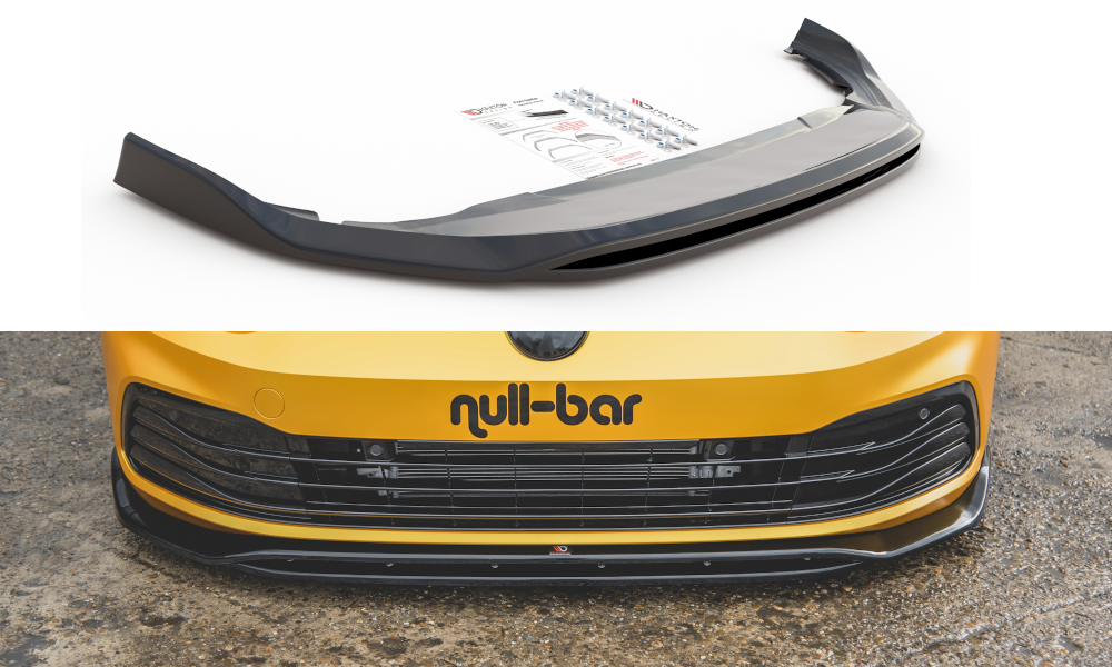 Image of Front Splitter V.2 VW Golf 8 - Gloss Black