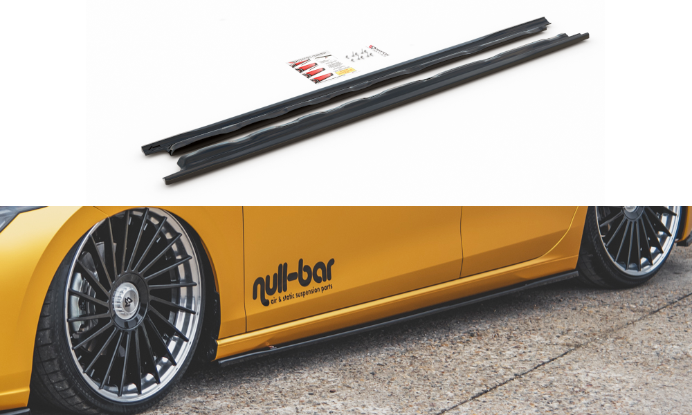 Side Skirts Diffusers V.1 VW Golf 8 - Gloss Black