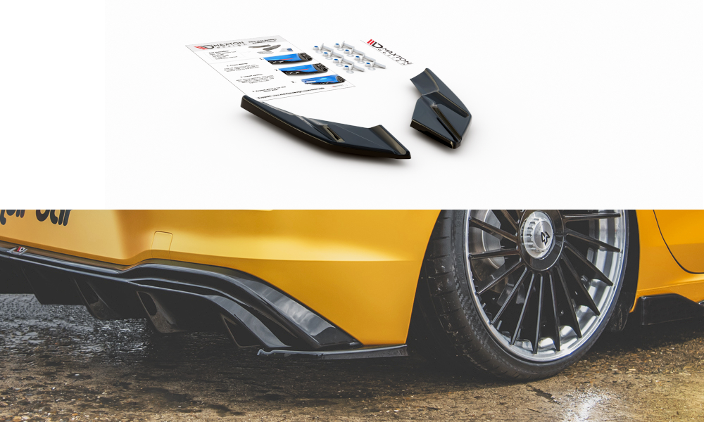 Image of Rear Side Splitters VW Golf 8 - Gloss Black