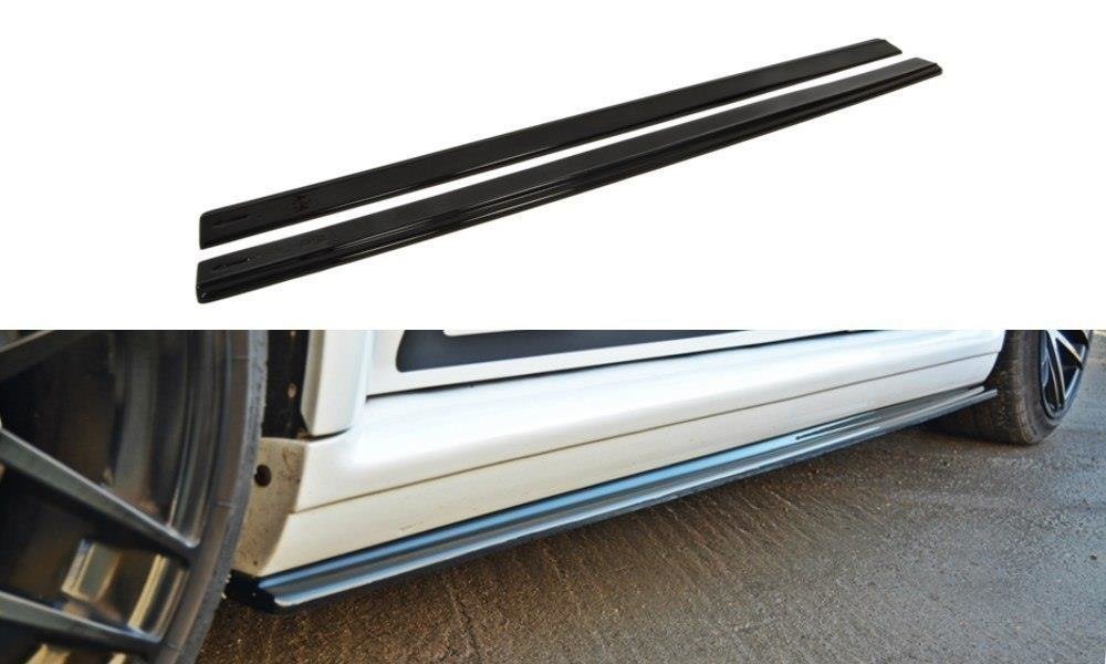 Image of Side Skirts Diffusers Audi RS4 B5 - Gloss Black