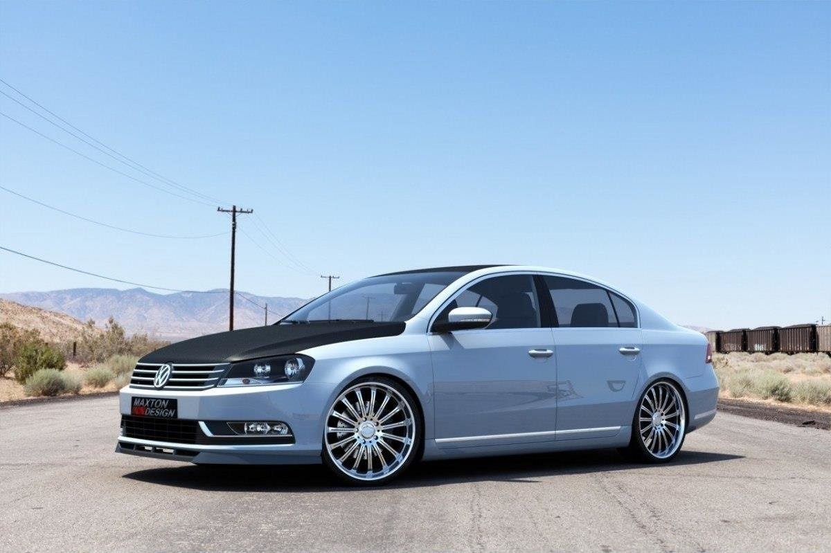 Image of Front Splitter VW Passat B7 - Gloss Black