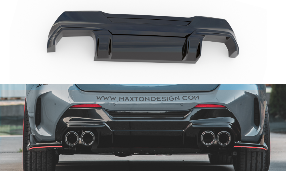 Rear Valance V.2 For BMW 1 F40 M-Pack/ M135I - Gloss Black