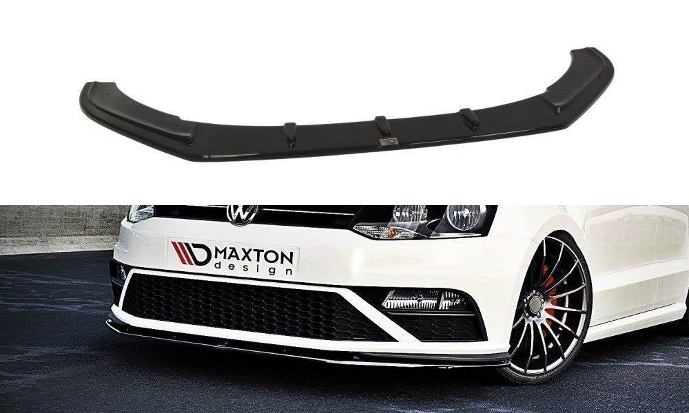 Image of Front Splitter V.1 VW Polo MK5 GTi (Facelift) - Gloss Black