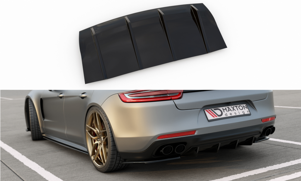 Image of Rear Valance Porsche Panamera Turbo 971 - Gloss Black