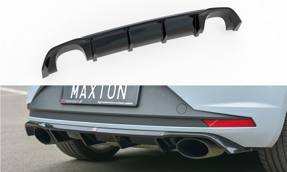 Image of Rear Valance Seat Leon III Cupra - Gloss Black