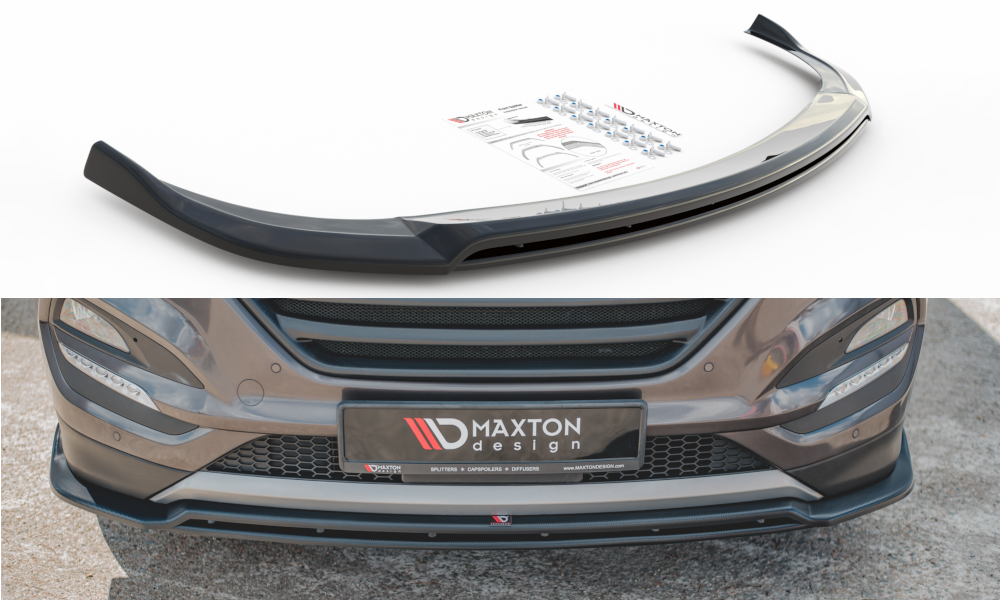 Image of Front Splitter Hyundai Tucson MK3 - Gloss Black