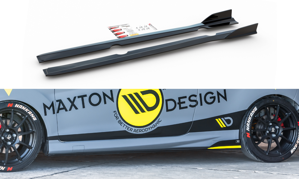 Image of Side Skirts Diffusers Ford Fiesta 7 ST Facelift - Primed