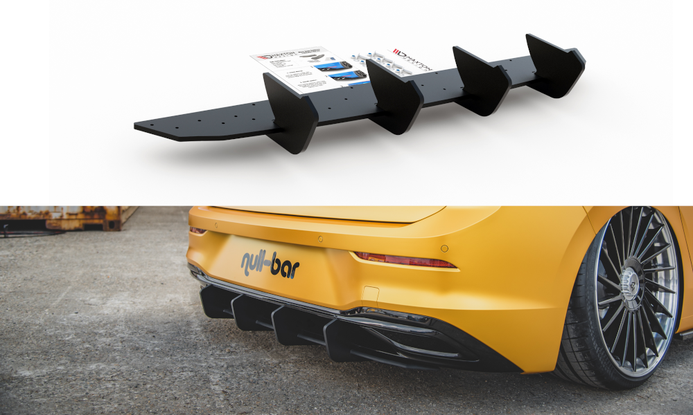 Image of Racing Durability Rear Diffuser V.2 VW Golf 8 - Black