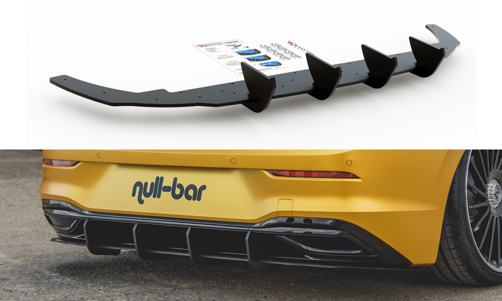 Image of Racing Durability Rear Diffuser V.1 VW Golf 8 - Black