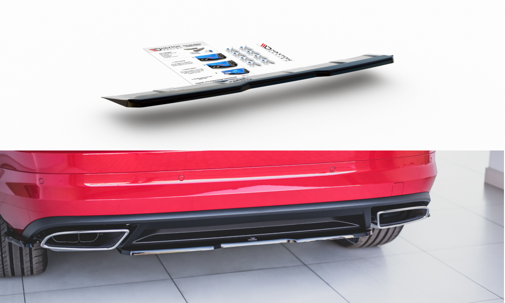 Image of Central Rear Splitter Skoda Kodiaq RS - Gloss Black