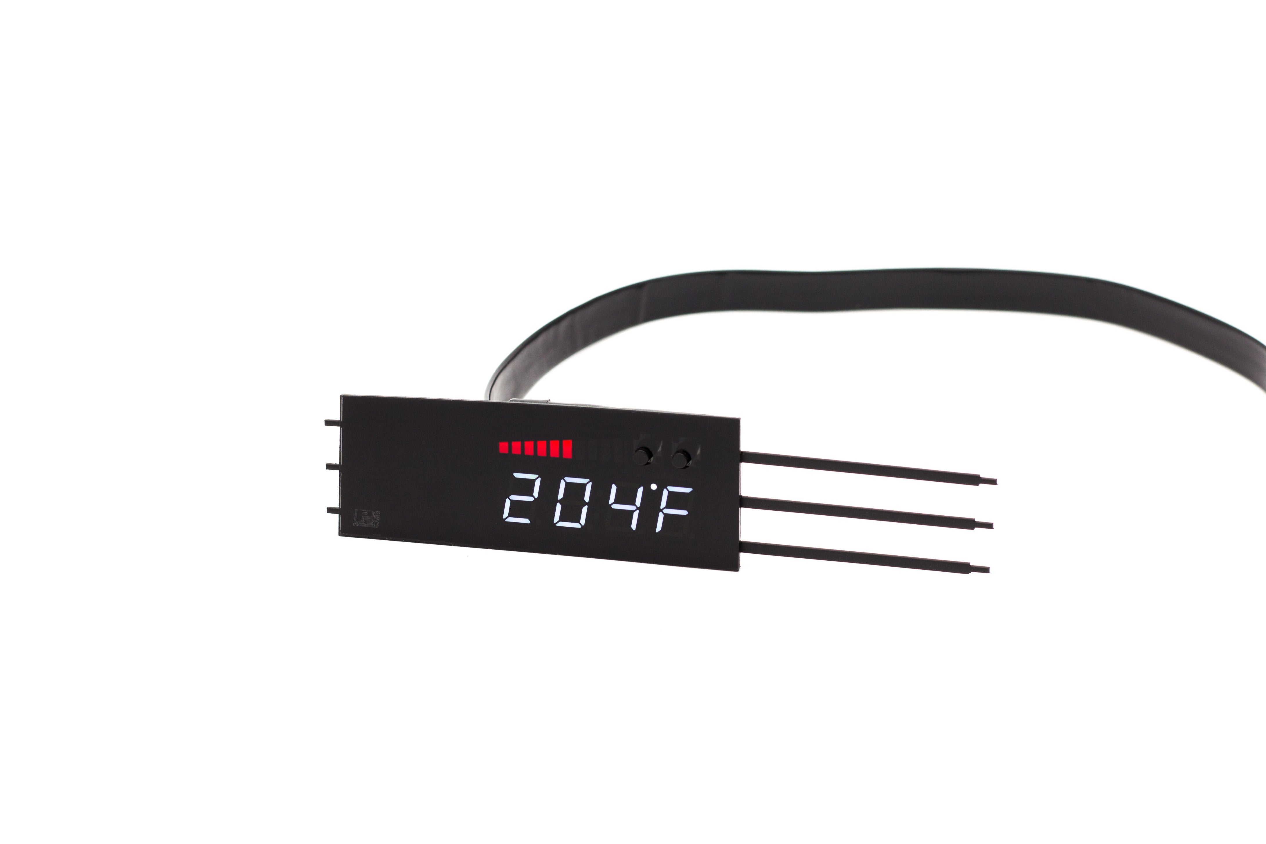 P3 V3 OBD2 - Audi C6 Gauge (2007-2011) Without Vent Red Bars / White Digits