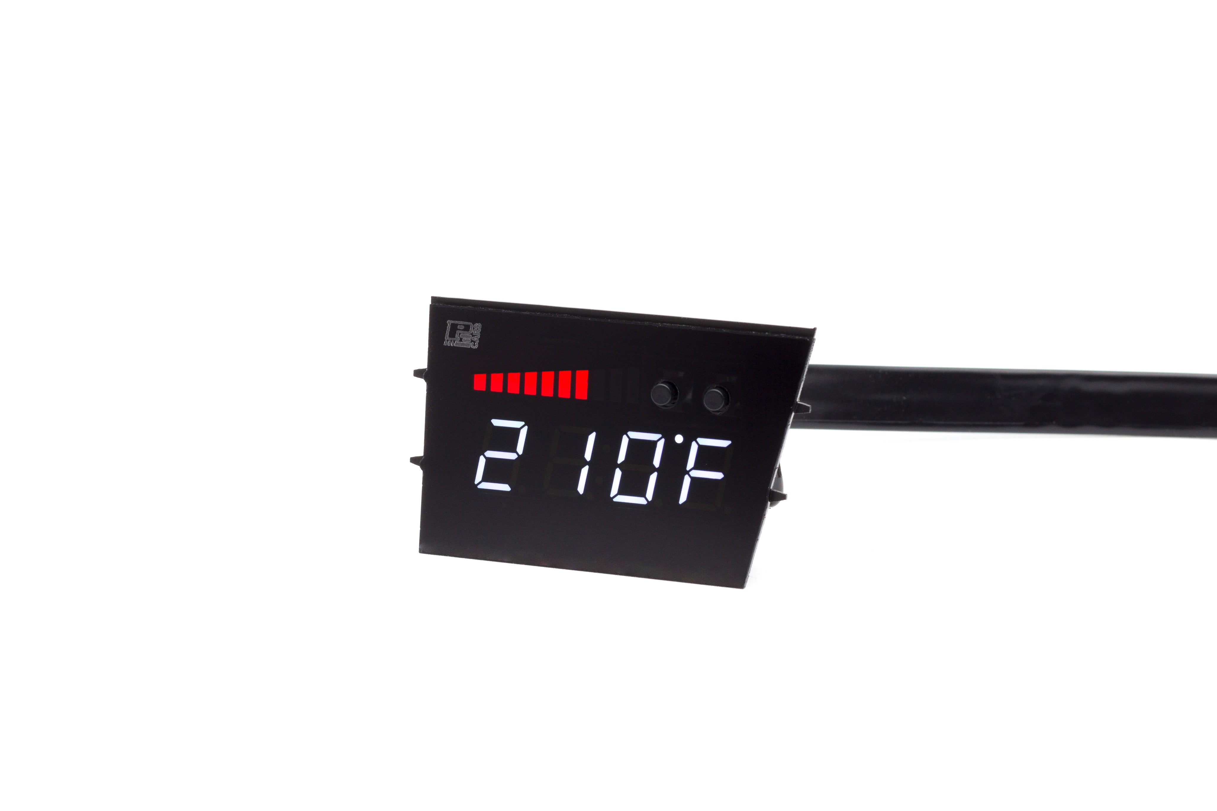 Image of P3 V3 OBD2 - Audi R8 Mk1 Gauge (2006-2015) Without Vent Red Bars / White Digits