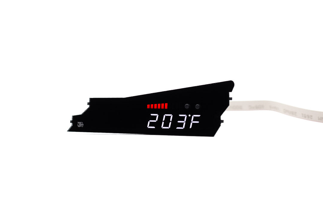 Image of P3 V3 OBD2 - VW Tiguan Gauge (2017+) Without Vent Red Bars / White Digits
