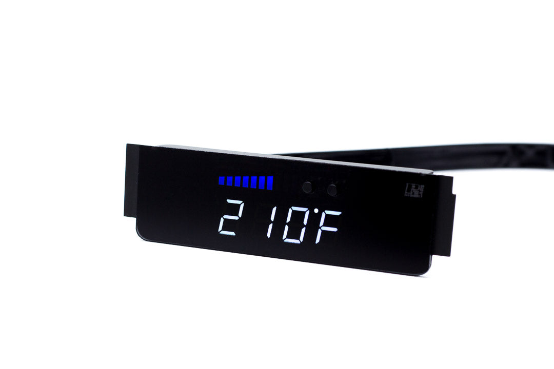 P3 V3 OBD2 - VW Golf Mk5 Gauge (2007-2009) Without Vent Red Bars / White Digits