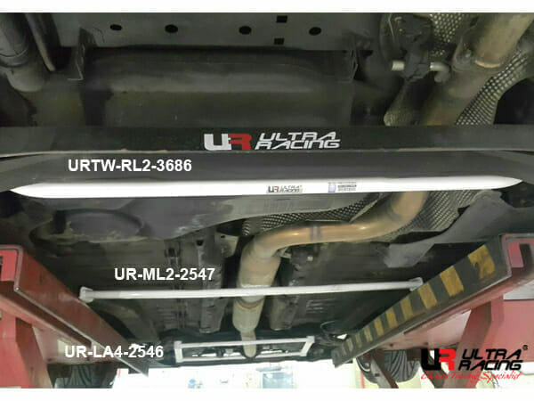 Image of Citroen C2/C3 1.6 UltraRacing 2-Point Mid Lower Brace 2547