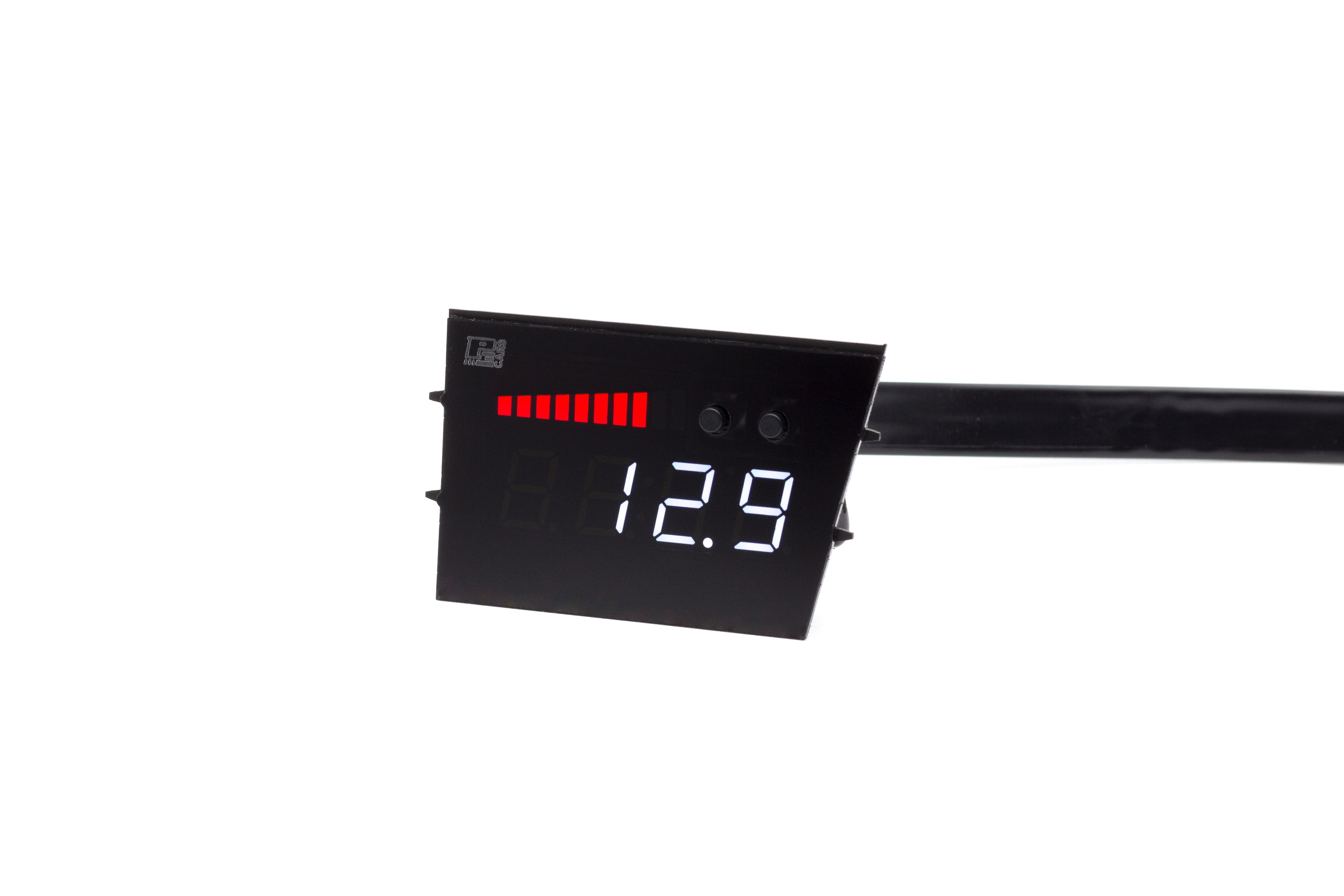 Image of P3 Analog Gauge - Audi R8 (2006-2015) Without Vent Red Bars / White Digits
