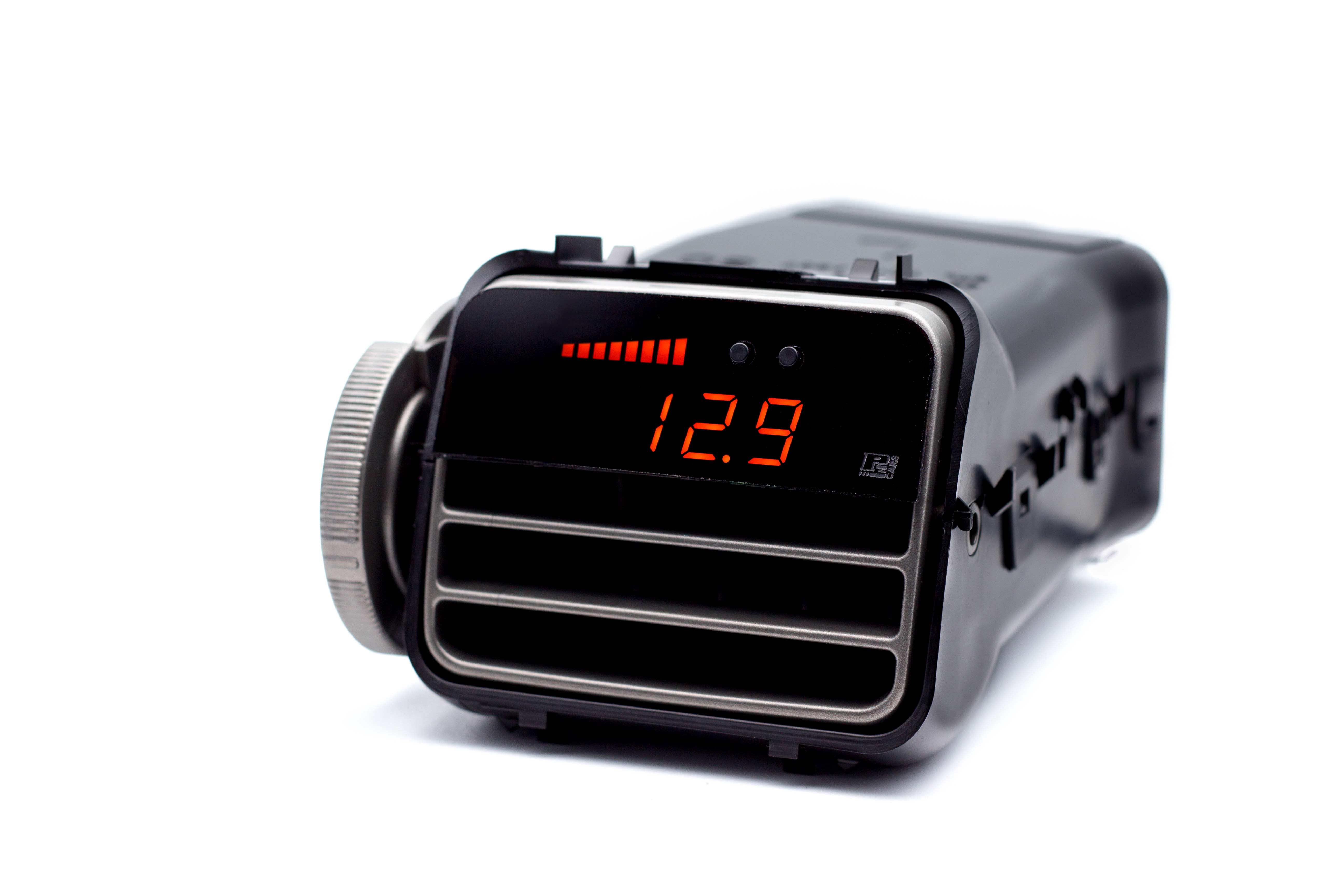 Image of P3 Analog Gauge -Subaru WRX/STI/Forester (2008-2014)Left Hand Drive, Pre-installed in OEM Vent (SILVER) With Vent Orange Bars / Orange Digits