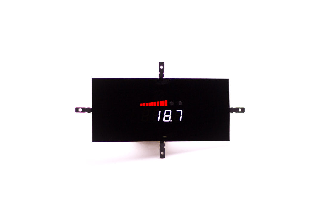 P3 DIY Analog Gauge - Rectangle (All Models / All Years) Without Vent Red Bars / White Digits