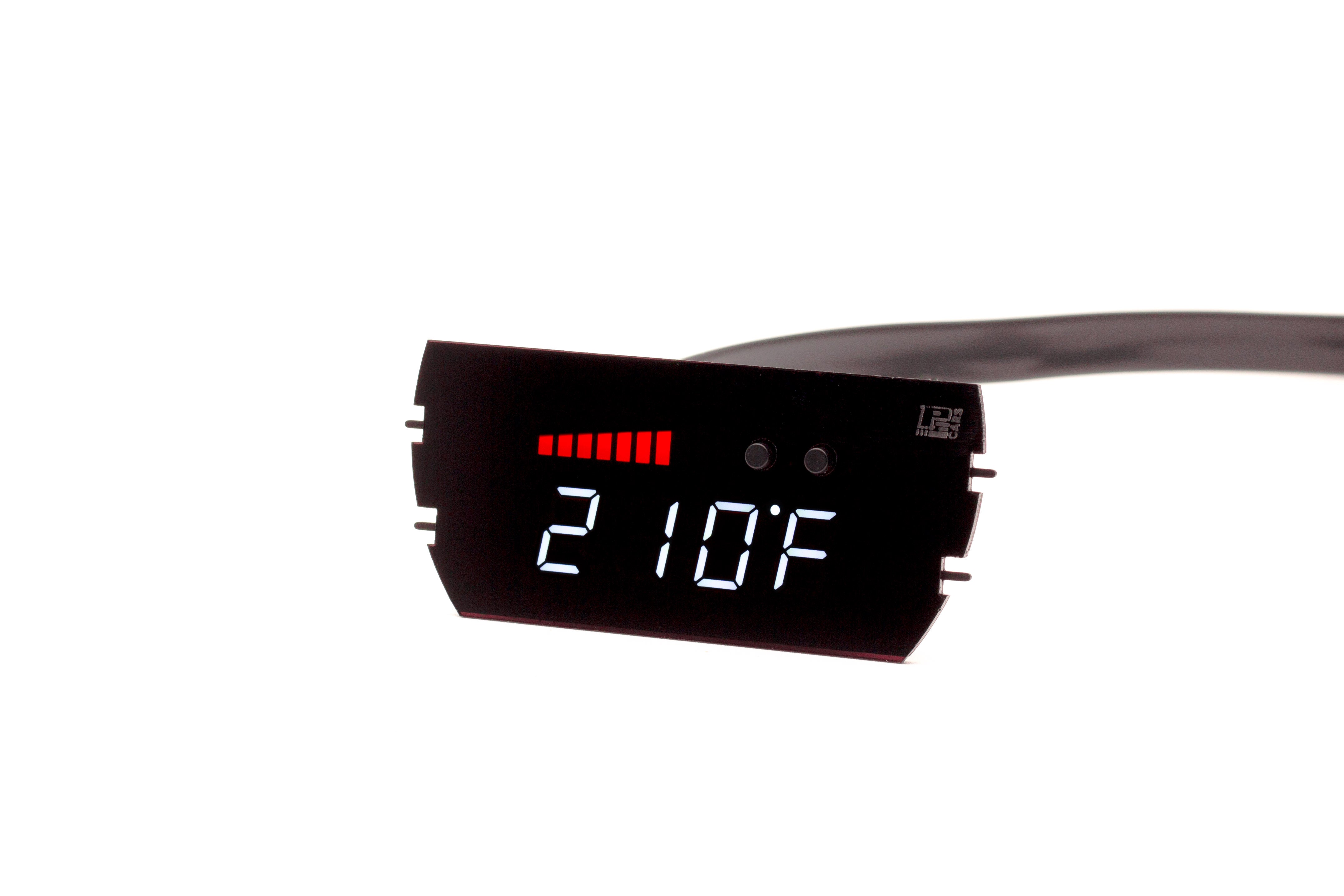 Image of P3 V3 OBD2 - SEAT Leon Mk2 Gauge (2007-2012) Without Vent Red Bars / White Digits