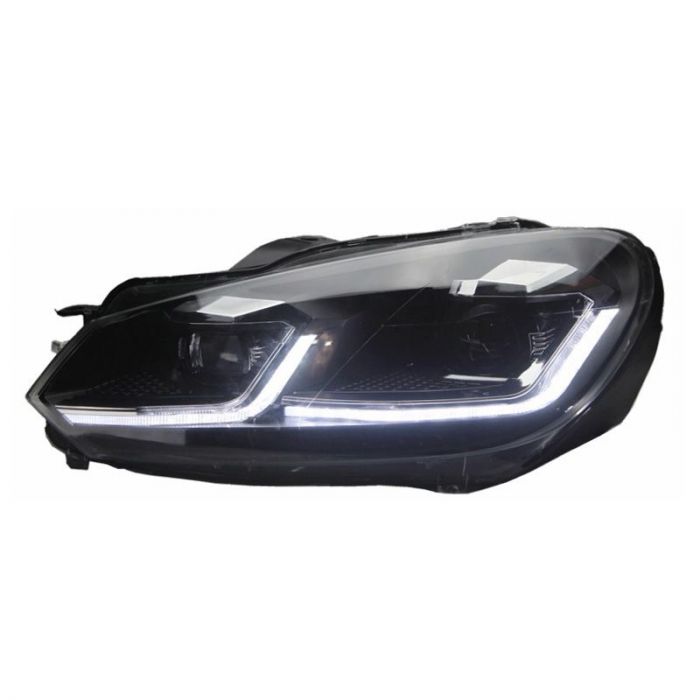 Image of VW Golf VII 12-19 Set Head Lights Black Incl. DRL