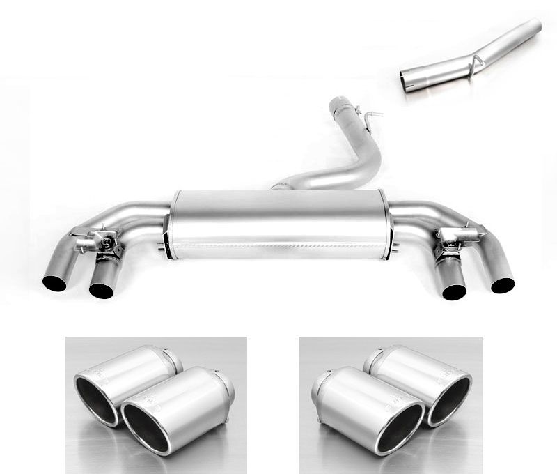 GPF Back System for the Golf VII R 4motion 4x 102mm Carbon Tips