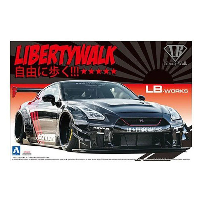 AOSHIMA Plastic model 1/24 LB-WORKS NISSAN GT-R R35 Type2 ver.2 Black×Red