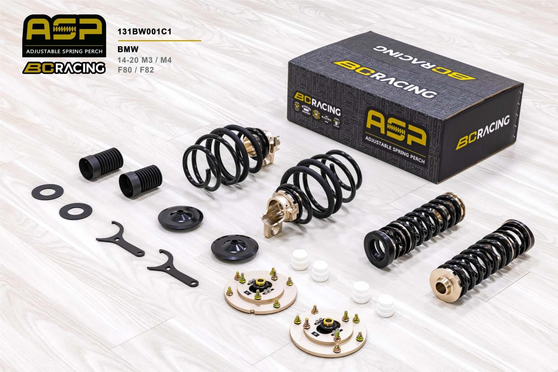 ASP Adjustable Springs - BMW F80/F82 M3/M4 14-18 (3-BOLT TOP MOUNT) - Camber Adjustable