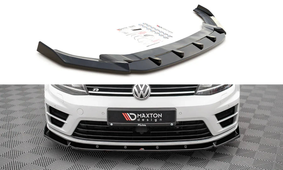 Front Splitter V.4 Volkswagen Golf R MK7 - Textured