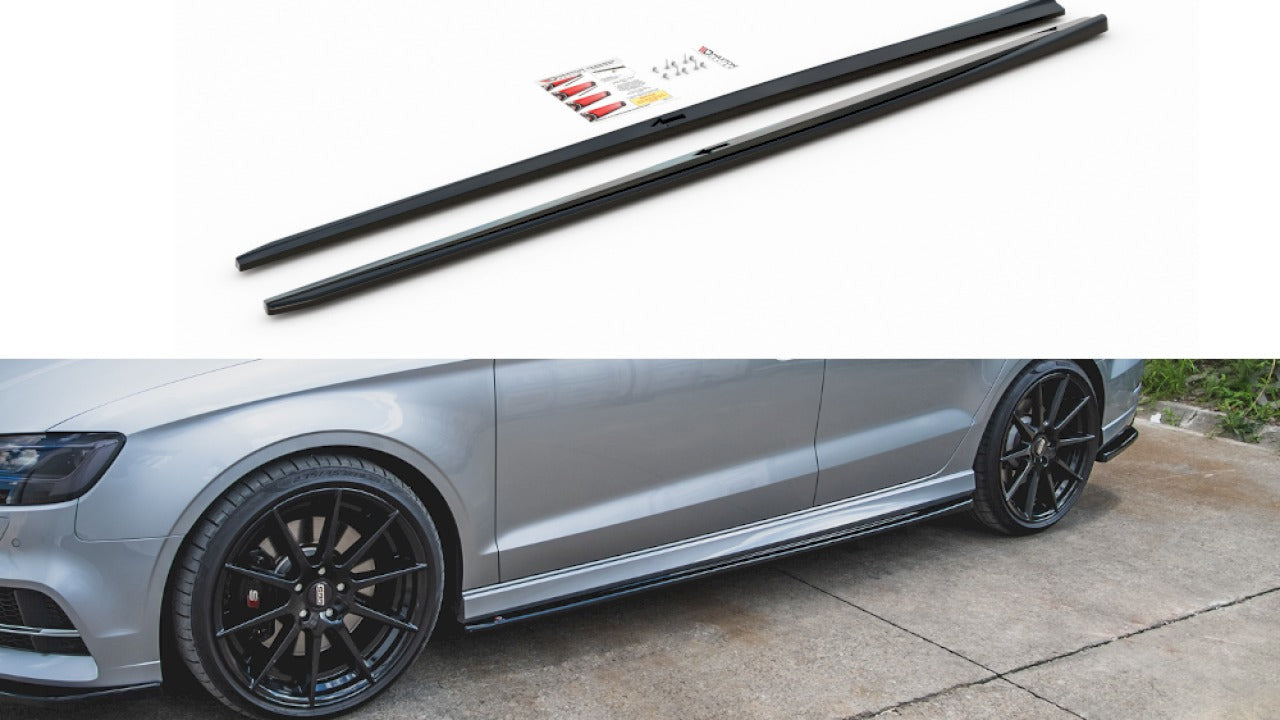 Side Skirts Diffusers V.2 Audi S3/A3 S-Line Sedan 8V FL-CL