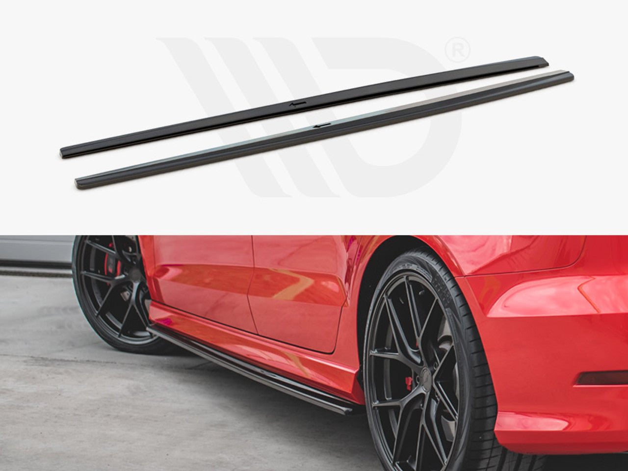 Side Skirts Diffusers V.1 Audi S3/A3 S-Line 8V/8V FL Sedan-T