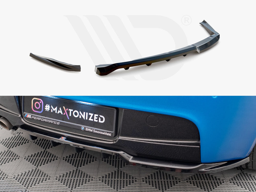 Central Rear Splitter For BMW 1 E81/ E87 M-Pack Facelift -GB V2